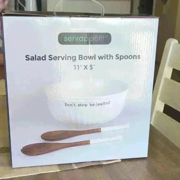 Servappetit Salad Serving Bowl with Spoon - Picture 1 of 1